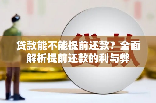 成武贷款能不能提前还款？全面解析提前还款的利与弊
