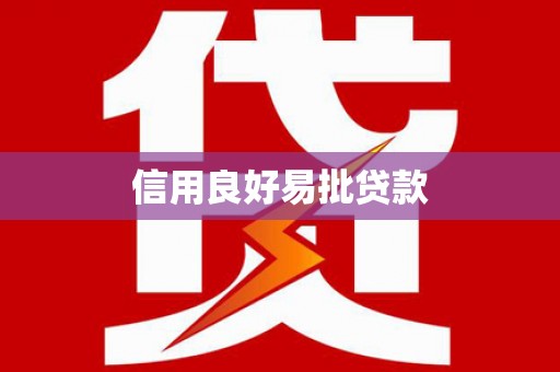 成武信用良好易批贷款