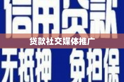 成武贷款社交媒体推广