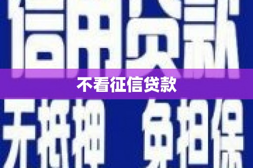 成武不看征信贷款