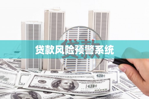 成武贷款风险预警系统
