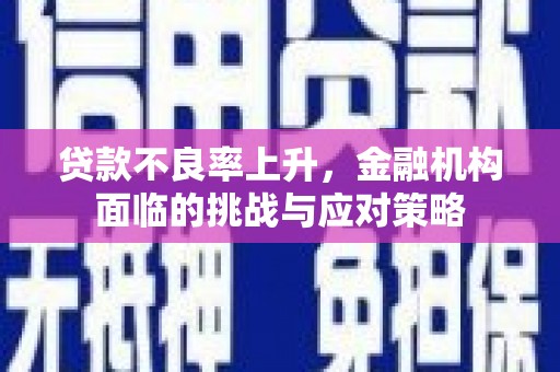 成武贷款不良率上升，金融机构面临的挑战与应对策略