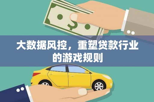 成武大数据风控，重塑贷款行业的游戏规则