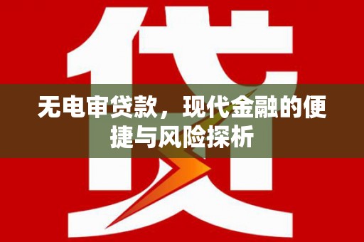 成武无电审贷款，现代金融的便捷与风险探析