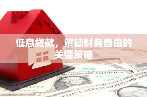 成武低息贷款，解锁财务自由的关键策略