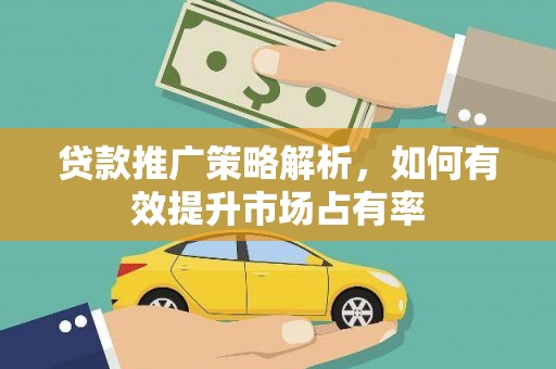 成武贷款推广策略解析，如何有效提升市场占有率