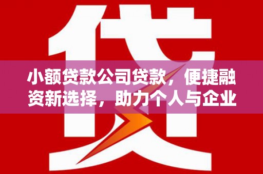 成武小额贷款公司贷款，便捷融资新选择，助力个人与企业成长