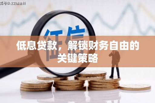 成武低息贷款，解锁财务自由的关键策略