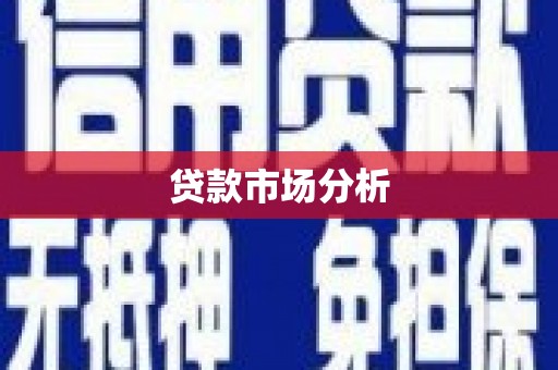成武贷款市场分析