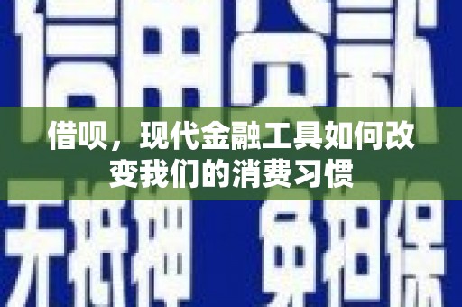 成武借呗，现代金融工具如何改变我们的消费习惯