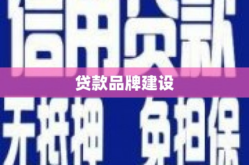 成武贷款品牌建设