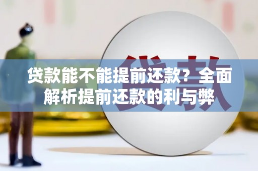 成武贷款能不能提前还款？全面解析提前还款的利与弊