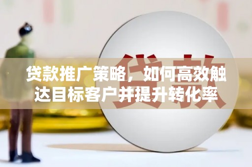 成武贷款推广策略，如何高效触达目标客户并提升转化率