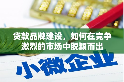 成武贷款品牌建设，如何在竞争激烈的市场中脱颖而出