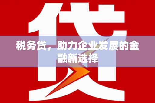 成武税务贷，助力企业发展的金融新选择