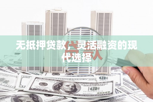 成武无抵押贷款，灵活融资的现代选择