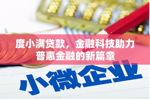 成武度小满贷款，金融科技助力普惠金融的新篇章
