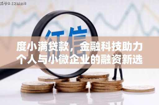 成武度小满贷款，金融科技助力个人与小微企业的融资新选择