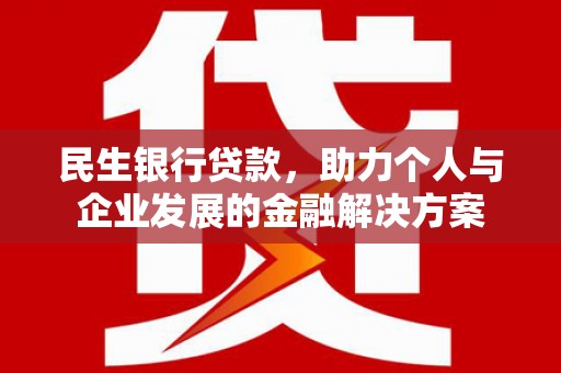 成武民生银行贷款，助力个人与企业发展的金融解决方案