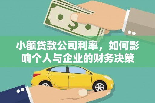 成武小额贷款公司利率，如何影响个人与企业的财务决策