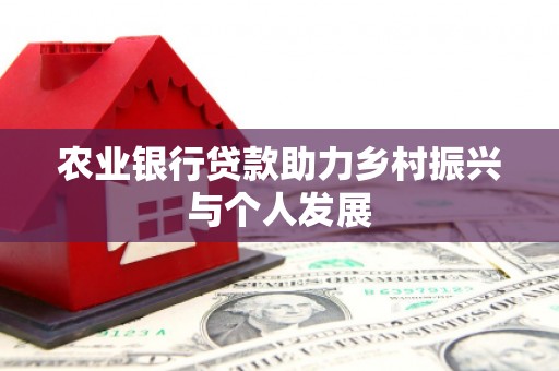 成武农业银行贷款助力乡村振兴与个人发展