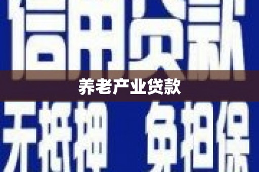 成武养老产业贷款