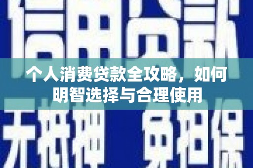 成武个人消费贷款全攻略，如何明智选择与合理使用